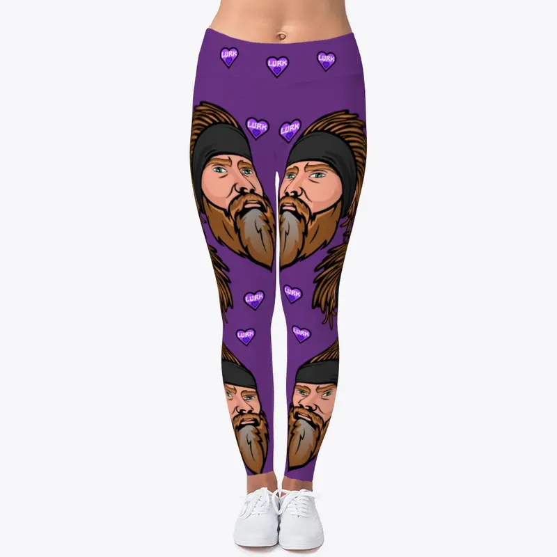 lurk face and heart leggings